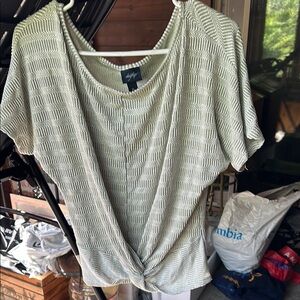 Buckle XS Gray Patterned Women's Top
